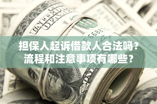 北京担保人起诉借款人合法吗？流程和注意事项有哪些？