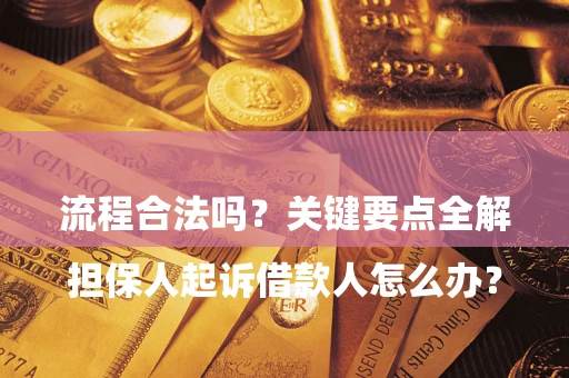 北京

担保人起诉借款人怎么办？流程合法吗？关键要点全解析
